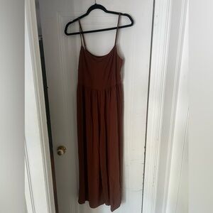 Aritzia brown jumpsuit